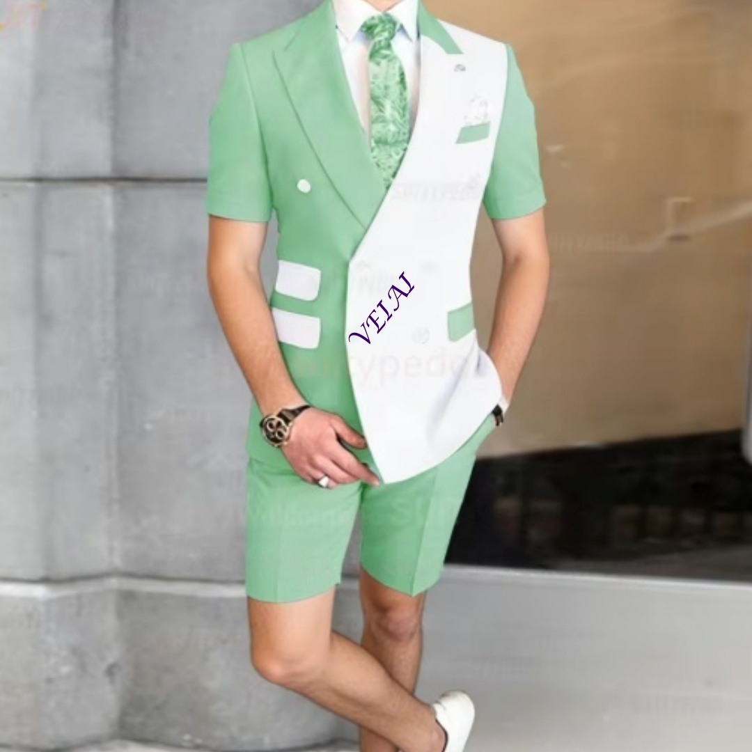 Men Formal Wear For Wedding - Summer Men's 2-Piece Casual Suit Set