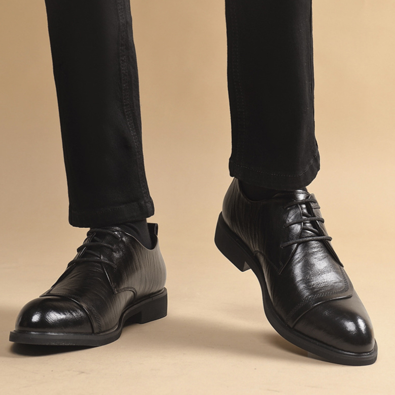 Leather Oxford Shoes With Meta - огляд і ціна Men'S Formal Party Wear Shoes