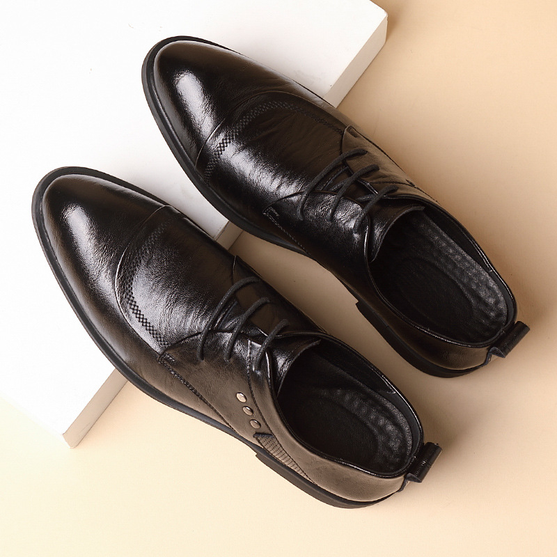 Leather Oxford Shoes With Meta - огляд і ціна Men'S Formal Party Wear Shoes