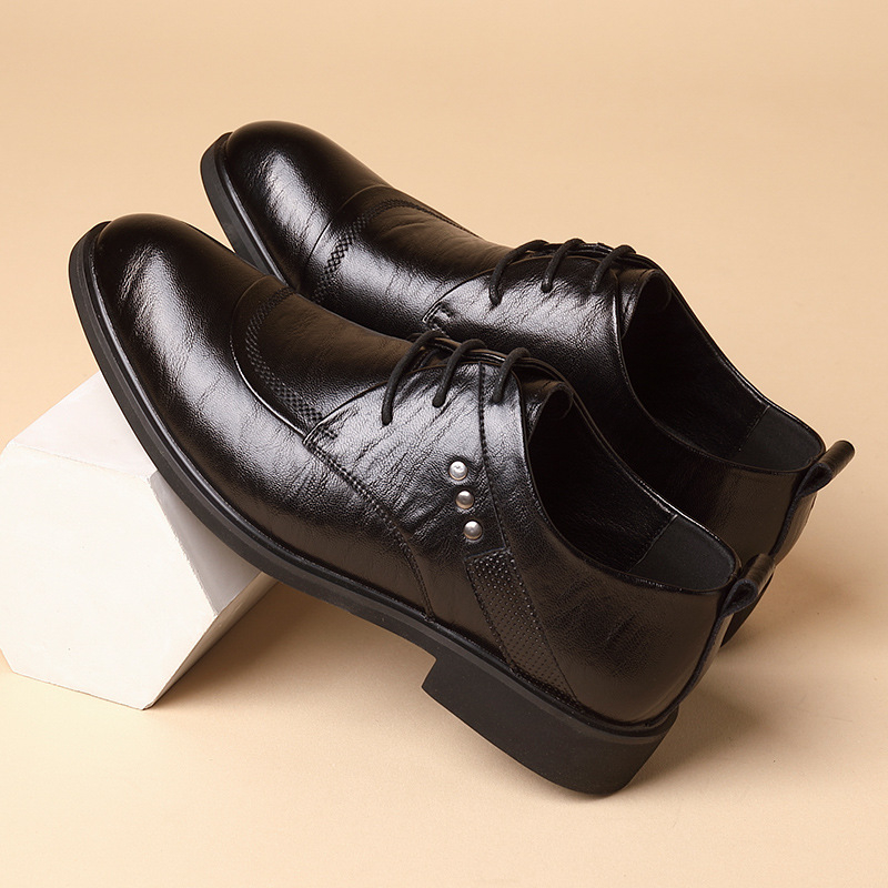 Leather Oxford Shoes With Meta - огляд і ціна Men'S Formal Party Wear Shoes