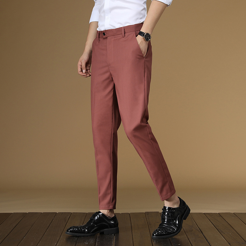 Summer Suit Pants Men Red Blac - огляд і ціна Men Formal Wear Red
