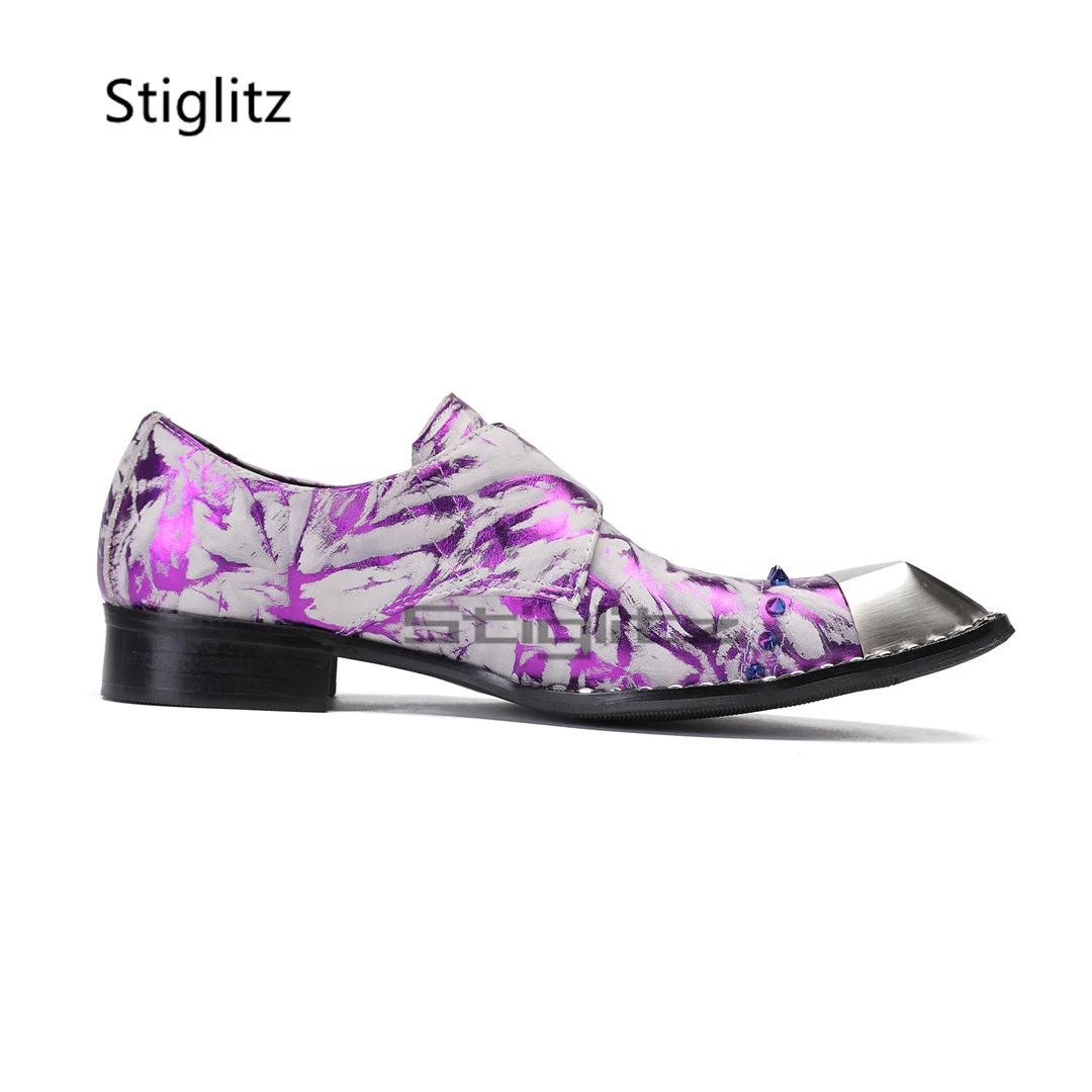 Purple Prints Genuine Leather  - огляд і ціна Men'S Formal Party Wear Shoes
