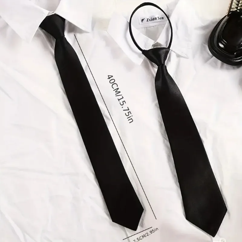 Matte Black Clip On Neck Tie U - огляд і ціна Men'S Formal Wear For Funeral