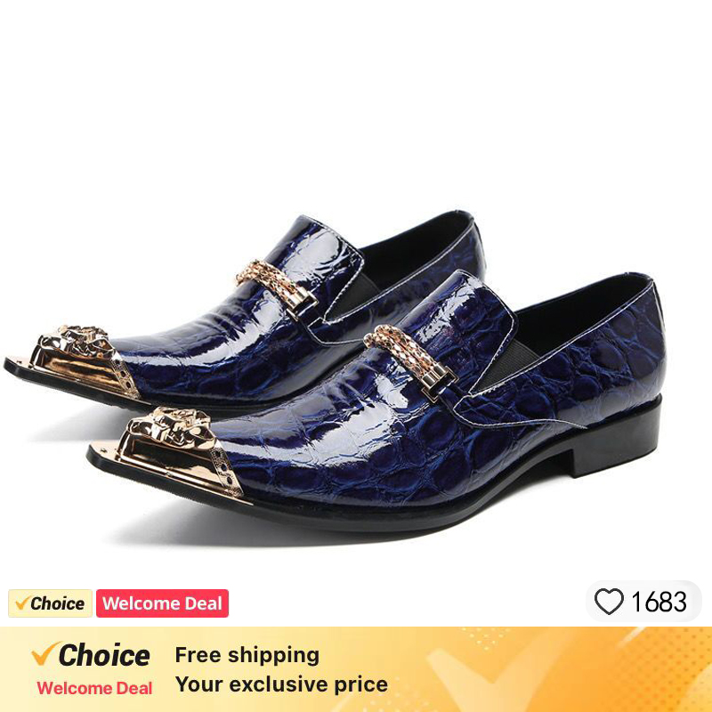 Spring and Autumn Crocodile Li - огляд і ціна Men'S Formal Party Wear Shoes