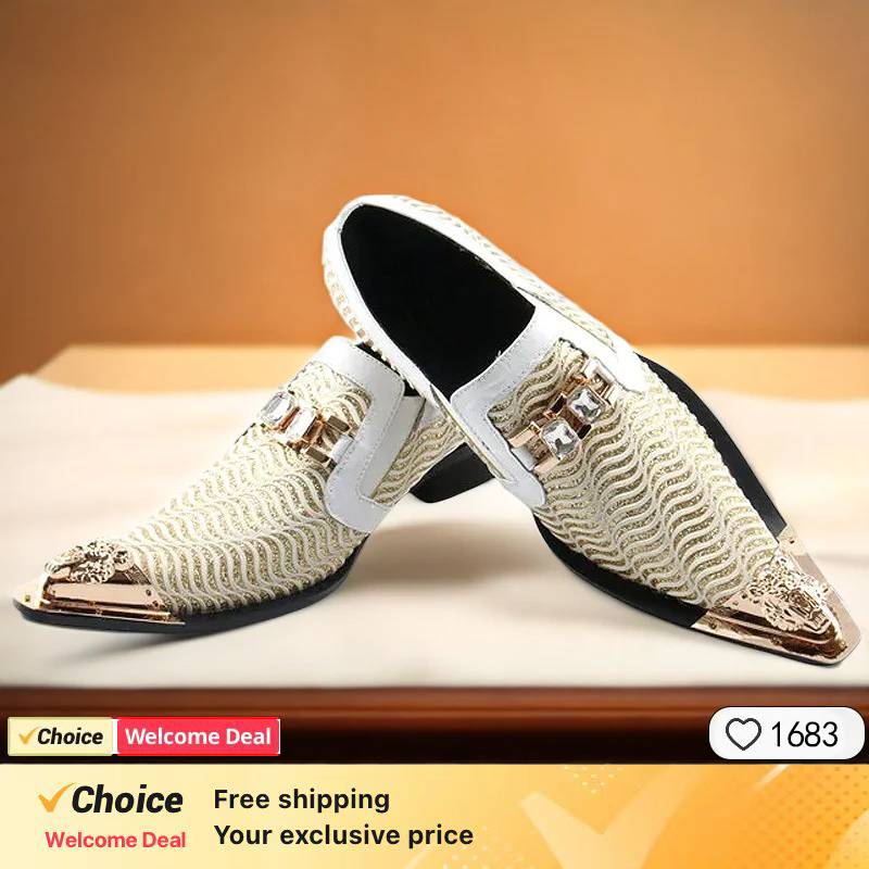 Spring and Autumn Crocodile Li - огляд і ціна Men'S Formal Party Wear Shoes